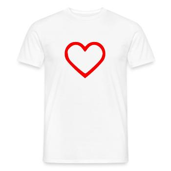 Herzform - Männer T-Shirt - Weiß - Vorne - AI Model Male 178 dark (178cm)