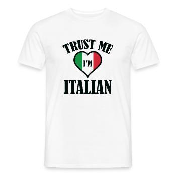 Trust Me I'm Italian - Men's T-Shirt - white - Front - AI Model Male 178 dark (178cm)