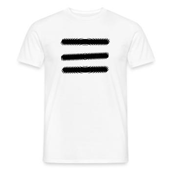 Lignes | Lignes ondulées | symboles | Modèle - T-shirt homme - blanc - Devant - AI Model Male 178 dark (178cm)