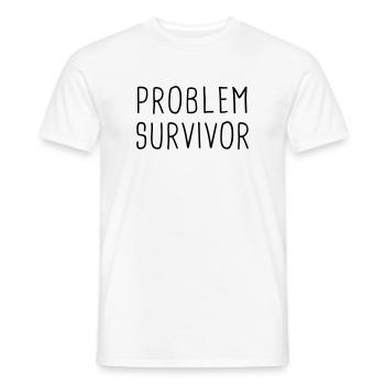 Problem Survivor - Men's T-Shirt - white - Front - AI Model Male 178 dark (178cm)