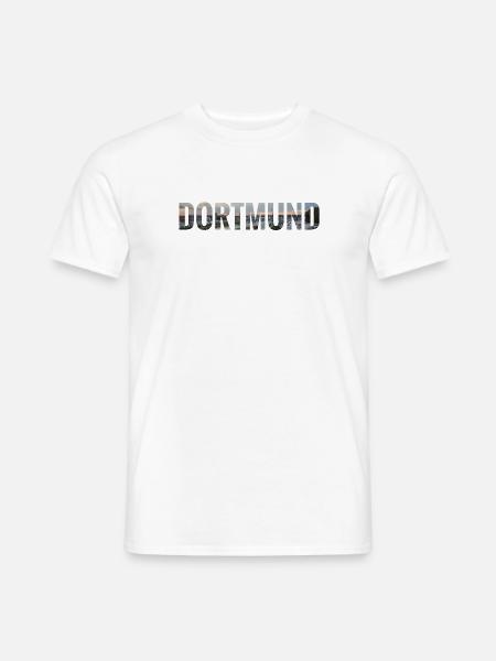 City Skyline Dortmund - Männer T-Shirt - Weiß