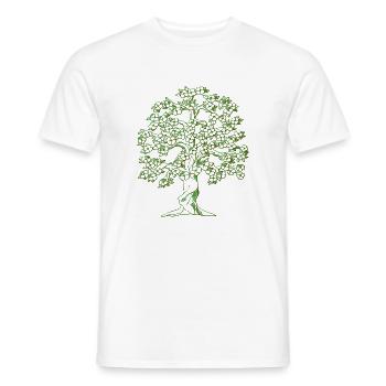 Baum Zeichnung - Männer T-Shirt - Weiß - Vorne - AI Model Male 178 dark (178cm)