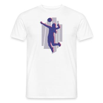 Joueuse de volleyball Joueuse de volleyball Filles Femmes - T-shirt homme - blanc - Devant - AI Model Male 178 dark (178cm)