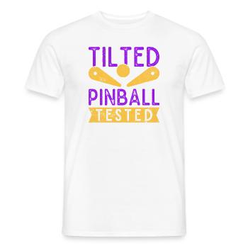 Tilted Pinball Testé Jeu d’arcade de flipper - T-shirt homme - blanc - Devant - AI Model Male 178 dark (178cm)