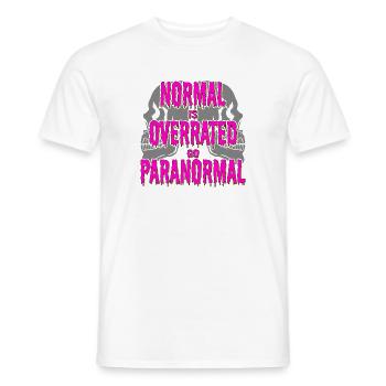 Paranormal Ghost Hunter Normal est surfait cadeaux - T-shirt homme - blanc - Devant - AI Model Male 178 dark (178cm)