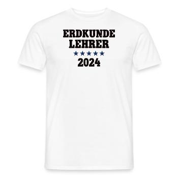 Erdkunde Lehrer 2024 Beruf Studium Lehramt Student - Männer T-Shirt - Weiß - Vorne - AI Model Male 178 dark (178cm)