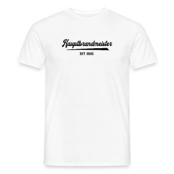 Hauptbrandmeister 2025 Brandmeister Geburtstag FFW - Männer T-Shirt - Weiß - Vorne - AI Model Male 178 dark (178cm)
