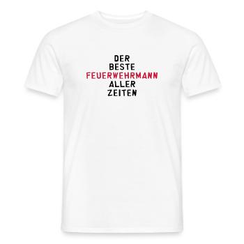 Feuerwehrmann Feuerwehrfrau Feuer Feuerwehr - Männer T-Shirt - Weiß - Vorne - AI Model Male 178 dark (178cm)