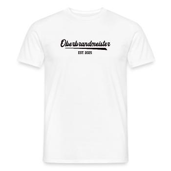 Oberbrandmeister Feuerwehr 2025 Feuerwehrmann FFW - Männer T-Shirt - Weiß - Vorne - AI Model Male 178 dark (178cm)