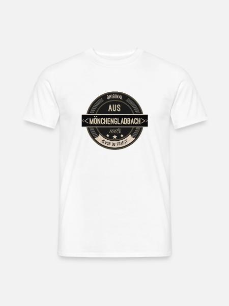Original aus Mönchengladbach 100% - Männer T-Shirt - Weiß