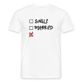 Single Relationship Status Customize Design Yourself - Men's T-Shirt - white - Front - AI Model Male 178 dark (178cm)