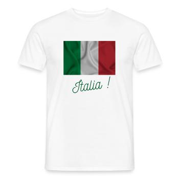 Italia - T-shirt homme - blanc - Devant - AI Model Male 178 dark (178cm)