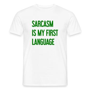 Sarcasm Pro - Men's T-Shirt - white - Front - AI Model Male 178 dark (178cm)