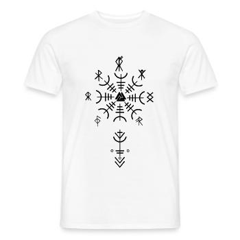 Keltischer Vikinger Vegvisir Kompass - Männer T-Shirt - Weiß - Vorne - AI Model Male 178 dark (178cm)