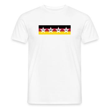 4 Sterne EM 2016 '72 '80 '96 '16 - Männer T-Shirt - Weiß - Vorne - AI Model Male 178 dark (178cm)