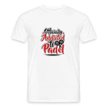 Paddle Tennis Paddle Paddle Tennis Padel Tennis - T-shirt homme - blanc - Devant - AI Model Male 178 dark (178cm)