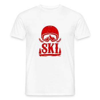 Ski Sports - Men's T-Shirt - white - Front - AI Model Male 178 dark (178cm)
