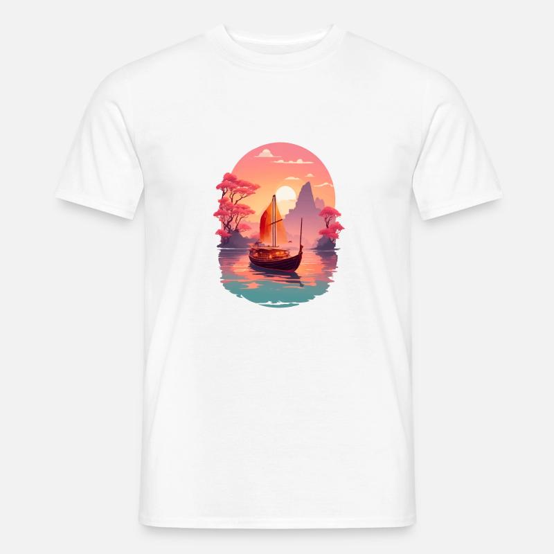Sunset Serenade, Ninh Binh - Männer T-Shirt - Weiß