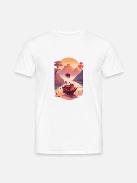 Sunset Serenade, Ninh Binh - Männer T-Shirt - Weiß
