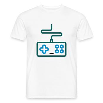 Gaming / eSports / Kontroller - Männer T-Shirt - Weiß - Vorne - AI Model Male 178 dark (178cm)