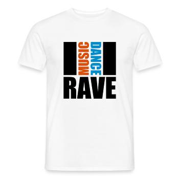 Rave Raver Music Dance Tanzen Party Musik Tänzer - Männer T-Shirt - Weiß - Vorne - AI Model Male 178 dark (178cm)