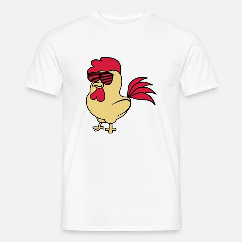 cooler_hahn_02 - Männer T-Shirt - Weiß