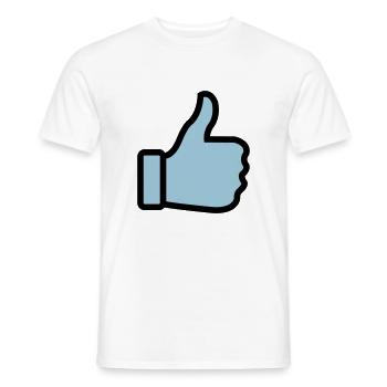 thumbs_up_02 - T-shirt homme - blanc - Devant - AI Model Male 178 dark (178cm)