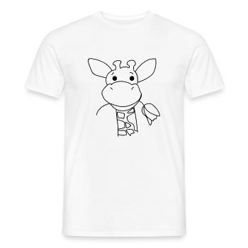 giraffe - Men's T-Shirt - white - Front - AI Model Male 178 dark (178cm)