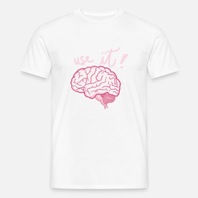 Brain - Use it ! - Men's T-shirt - white