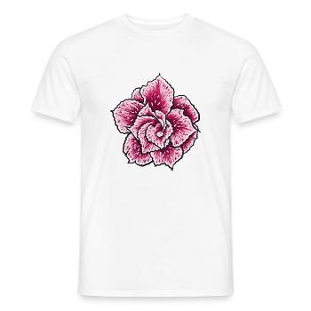 Flower - Men's T-Shirt - white - Front - AI Model Male 178 dark (178cm)