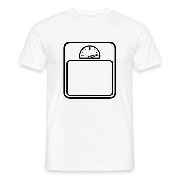 Fett Gewicht Waage - Männer T-Shirt - Weiß - Vorne - AI Model Male 178 dark (178cm)