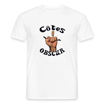 Côtes obscur du vigneron et de ses vignes - T-shirt homme - blanc - Devant - AI Model Male 178 dark (178cm)