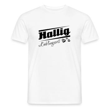 Hallig - Lieblingsort mit Stadtnamen - Männer T-Shirt - Weiß - Vorne - AI Model Male 178 dark (178cm)