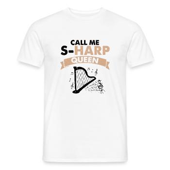 Conceptions de joueurs de harpe pour les conceptions de joueurs de harpe - T-shirt homme - blanc - Devant - AI Model Male 178 dark (178cm)