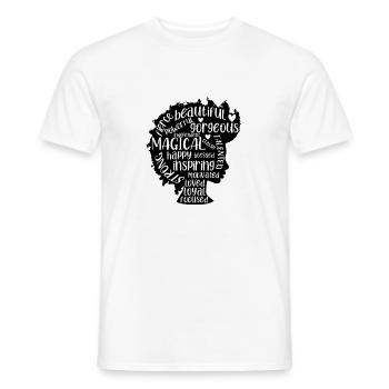black woman girl magic boss black lives matter - Men's T-Shirt - white - Front - AI Model Male 178 dark (178cm)