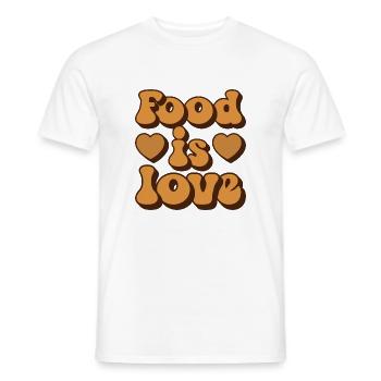 la nourriture c'est l'amour! - T-shirt homme - blanc - Devant - AI Model Male 178 dark (178cm)