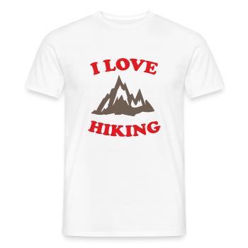 Ich liebe Wandern - Campingleben - Männer T-Shirt - Weiß - Vorne - AI Model Male 178 dark (178cm)