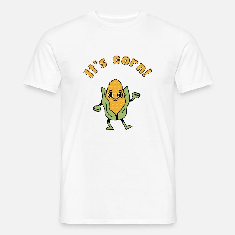 It's corn - a cornstatic design - Men’s T-shirt - white