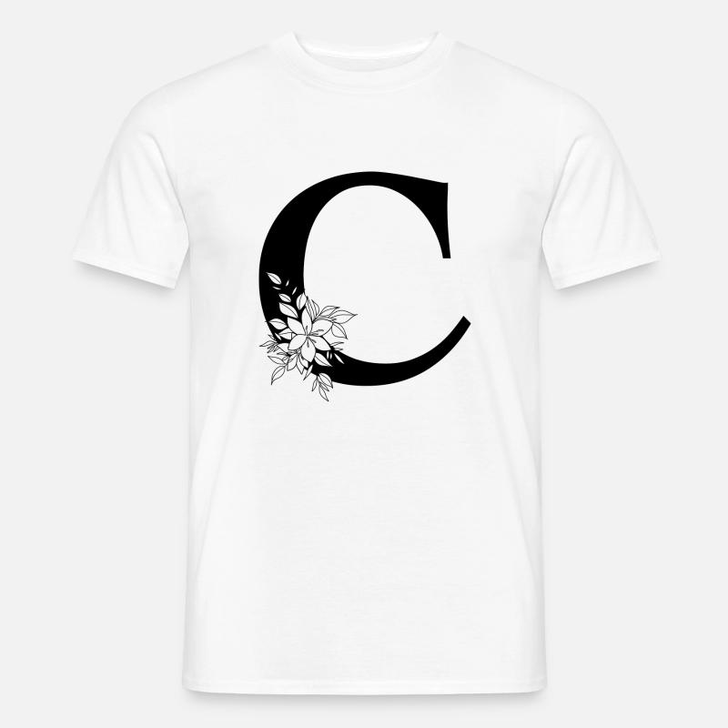 Buchstabe C - Männer T-Shirt - Weiß