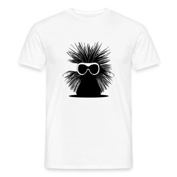 Porcupine Lunettes de soleil Mignons animaux Vecteur 17 - T-shirt homme - blanc - Devant - AI Model Male 178 dark (178cm)