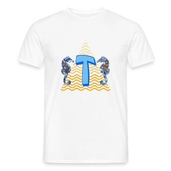 Seahorse E 262 T - T-shirt homme - blanc - Devant - AI Model Male 178 dark (178cm)