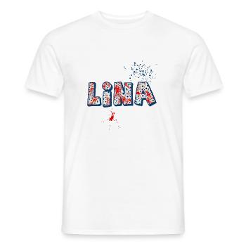 Lina E 260 - T-shirt homme - blanc - Devant - AI Model Male 178 dark (178cm)