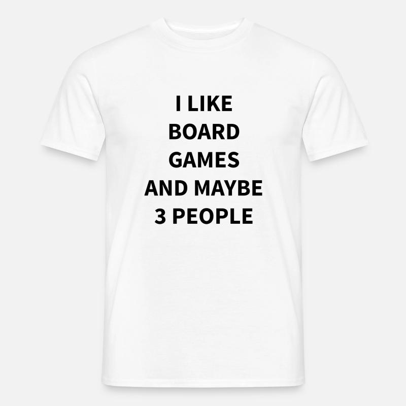 boardgame chess backgammon game night - Männer T-Shirt - Weiß