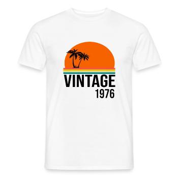 Millésime 1976 - T-shirt homme - blanc - Devant - AI Model Male 178 dark (178cm)