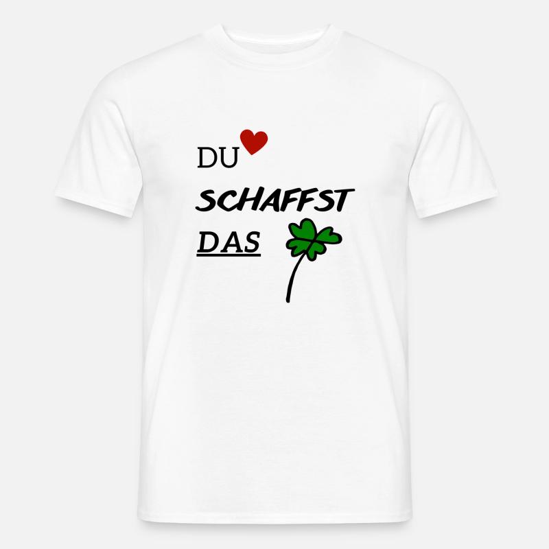 Du schaffst das - Männer T-Shirt - Weiß