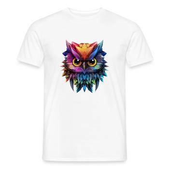 Hibou Graffiti - T-shirt homme - blanc - Devant - AI Model Male 178 dark (178cm)