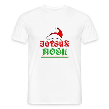 Joyeux Noël - T-shirt homme - blanc - Devant - AI Model Male 178 dark (178cm)