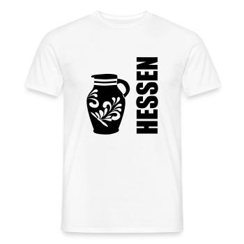 Hessen Bembel #Frankfurt am Meer #EiGude - Männer T-Shirt - Weiß - Vorne - AI Model Male 178 dark (178cm)