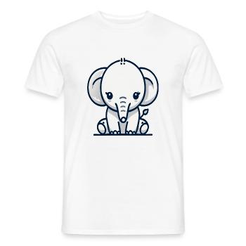 Elephant - Men's T-Shirt - white - Front - AI Model Male 178 dark (178cm)