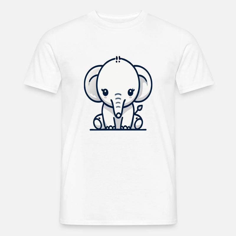Elefant - Männer T-Shirt - Weiß